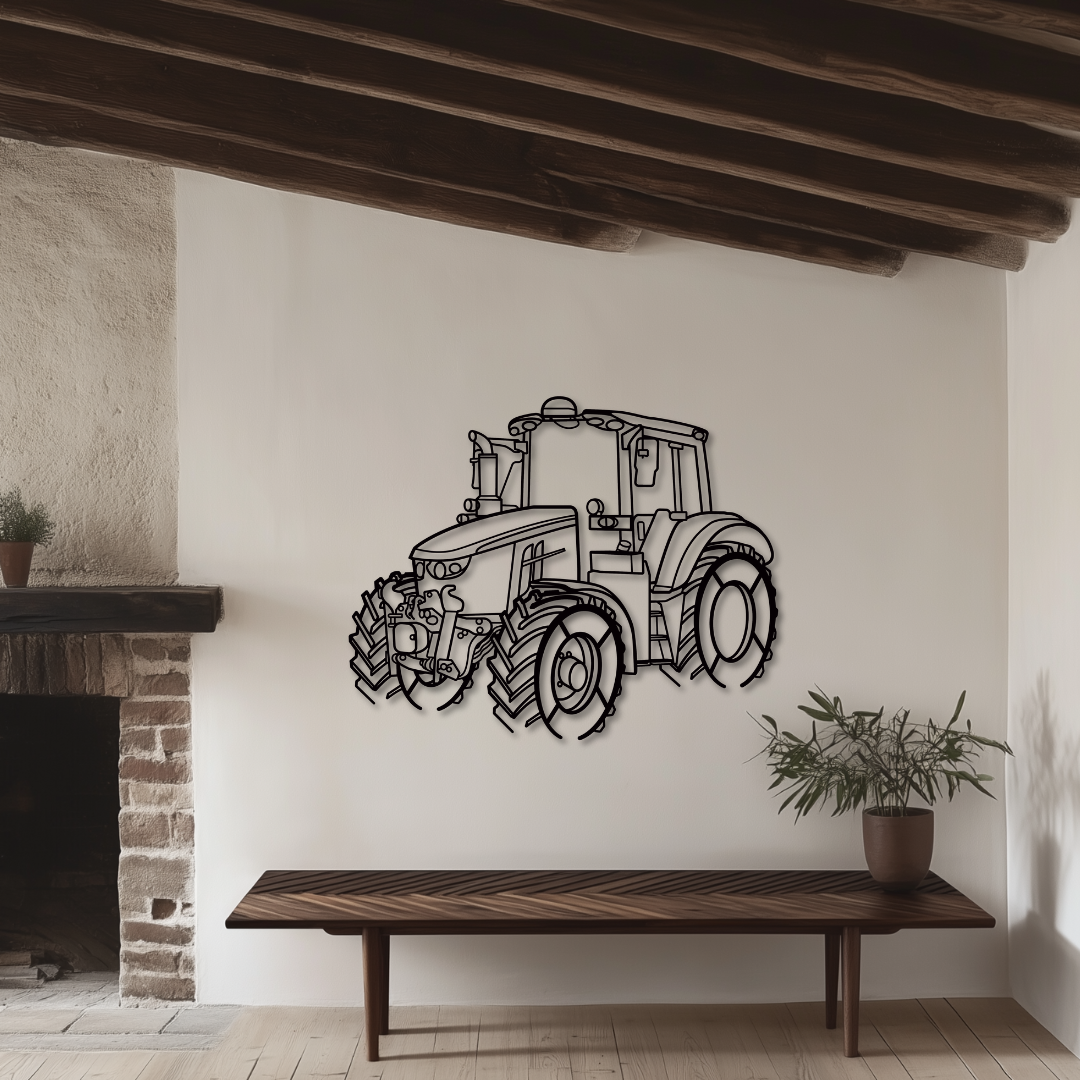 John 6125m Metallsilhouette - Wandbild Front Angle