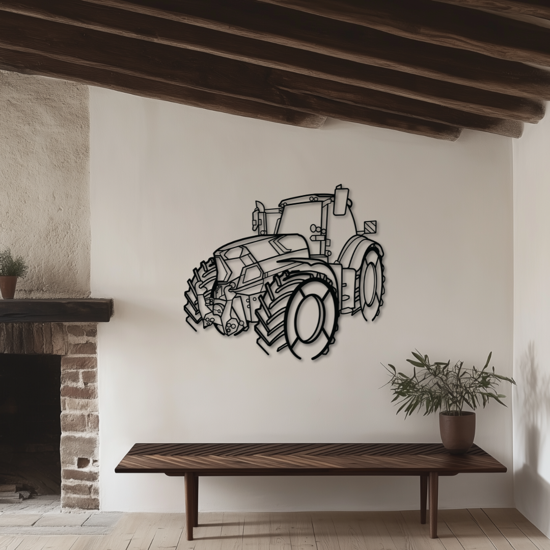 6190 TTV Warrior Metallsilhouette - Wandbild Front Angle