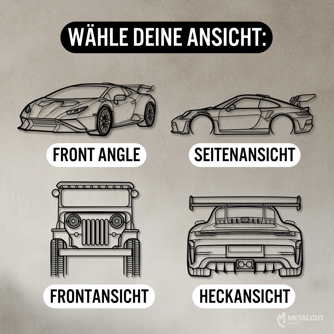 Sonderanfertigung - Dein Auto als Silhouette