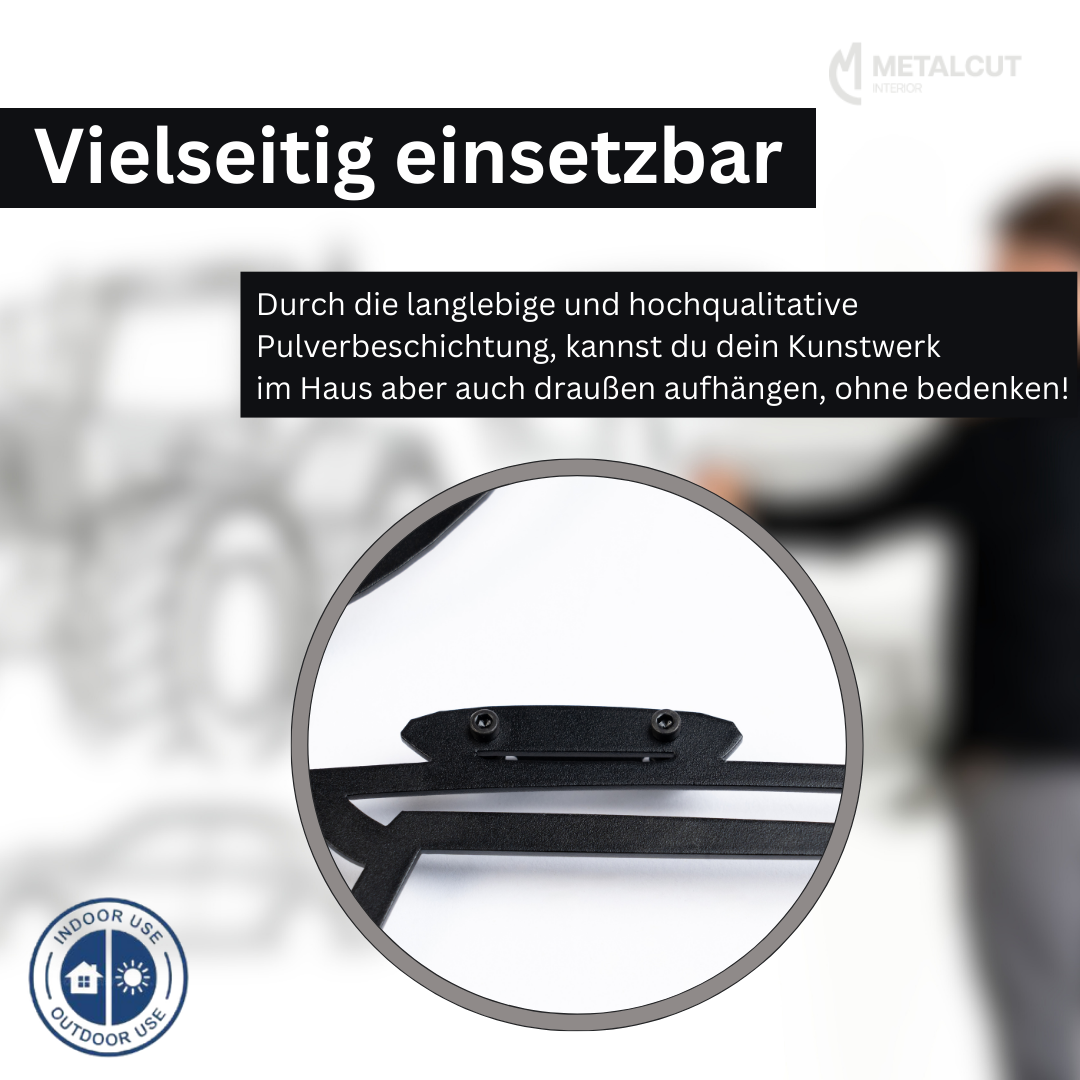 CBR500R Metallsilhouette - Wandbild Seitenansicht