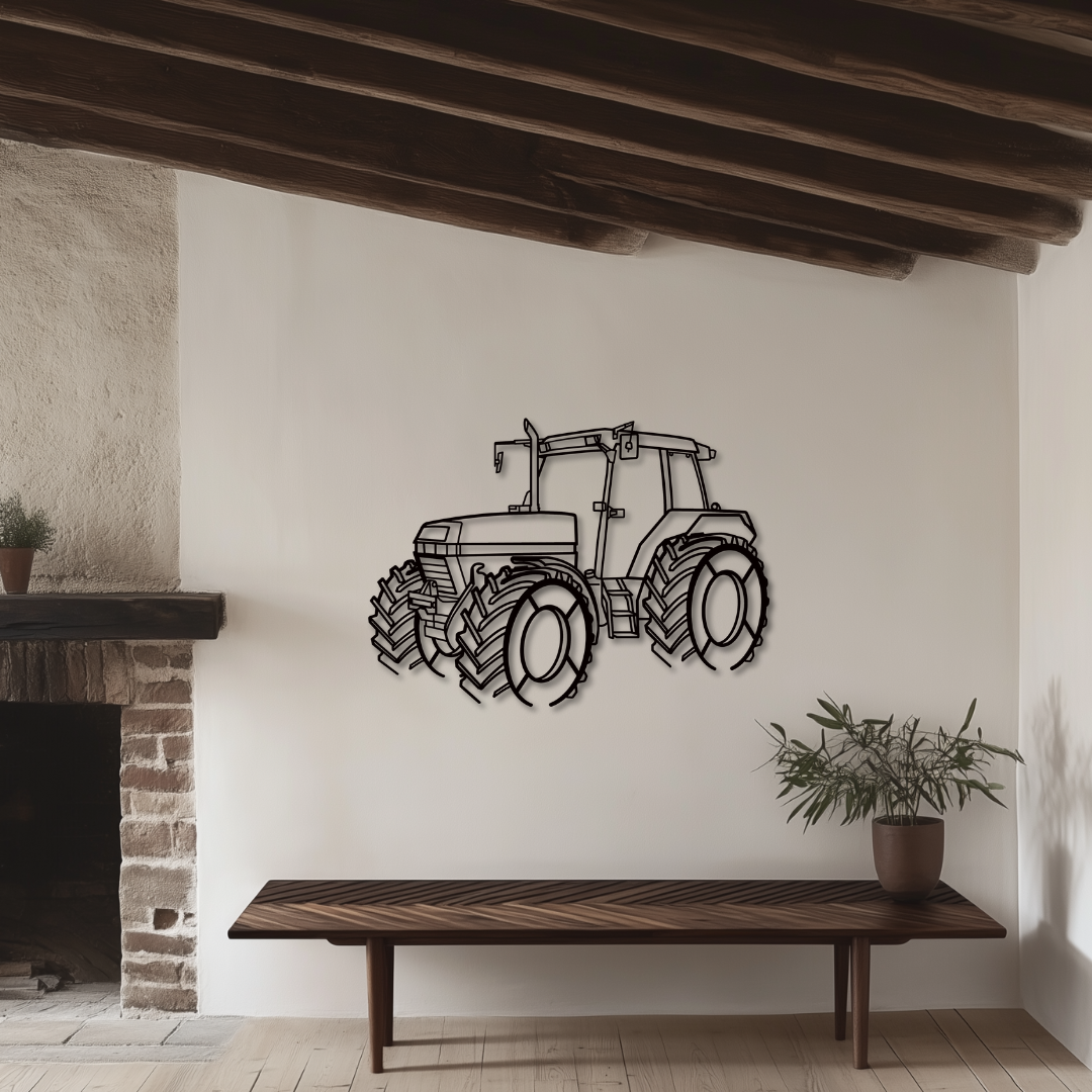 IH 5130 Metallsilhouette - Wandbild Front Angle