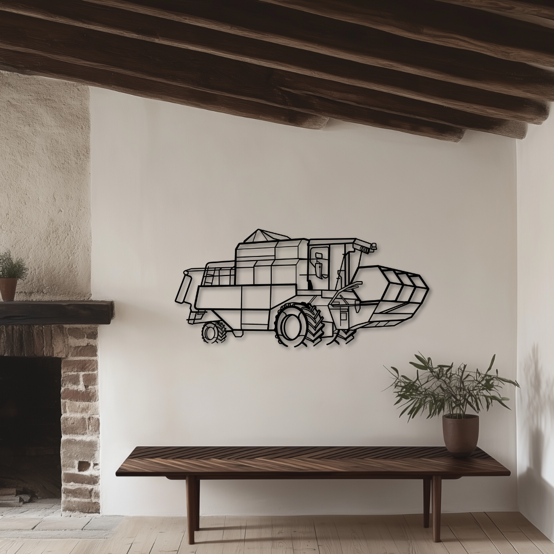 Dominator 88 Maxi Metallsilhouette - Wandbild Front Angle