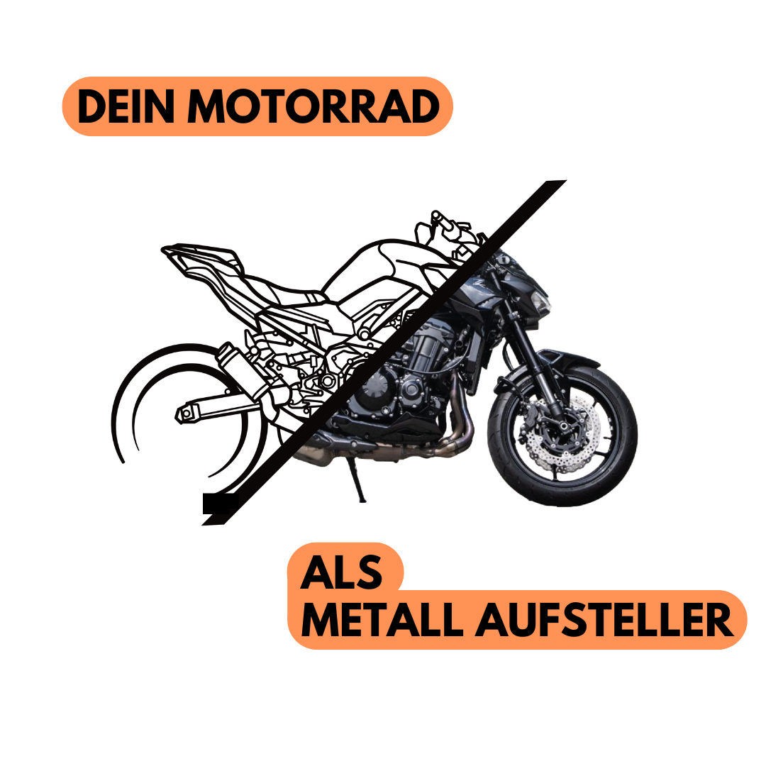 Sonderanfertigung - Dein Motorrad als Metall Aufsteller