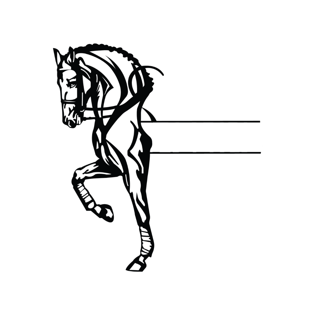 Dressurpferd Metallschild - Personalisierbar (Namen)