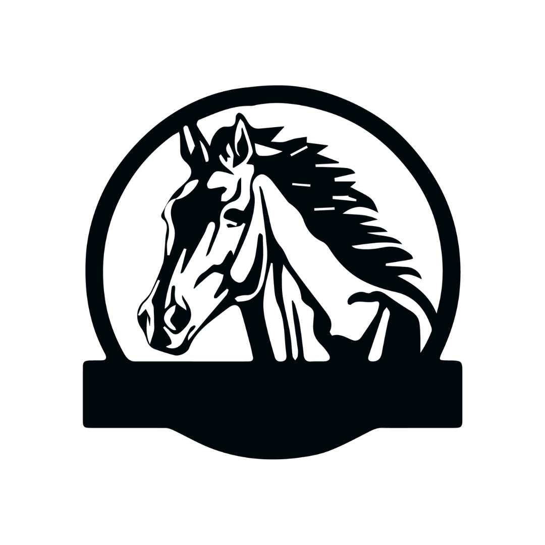 Pferdekopf Metallschild - Personalisierbar (Name & Datum)