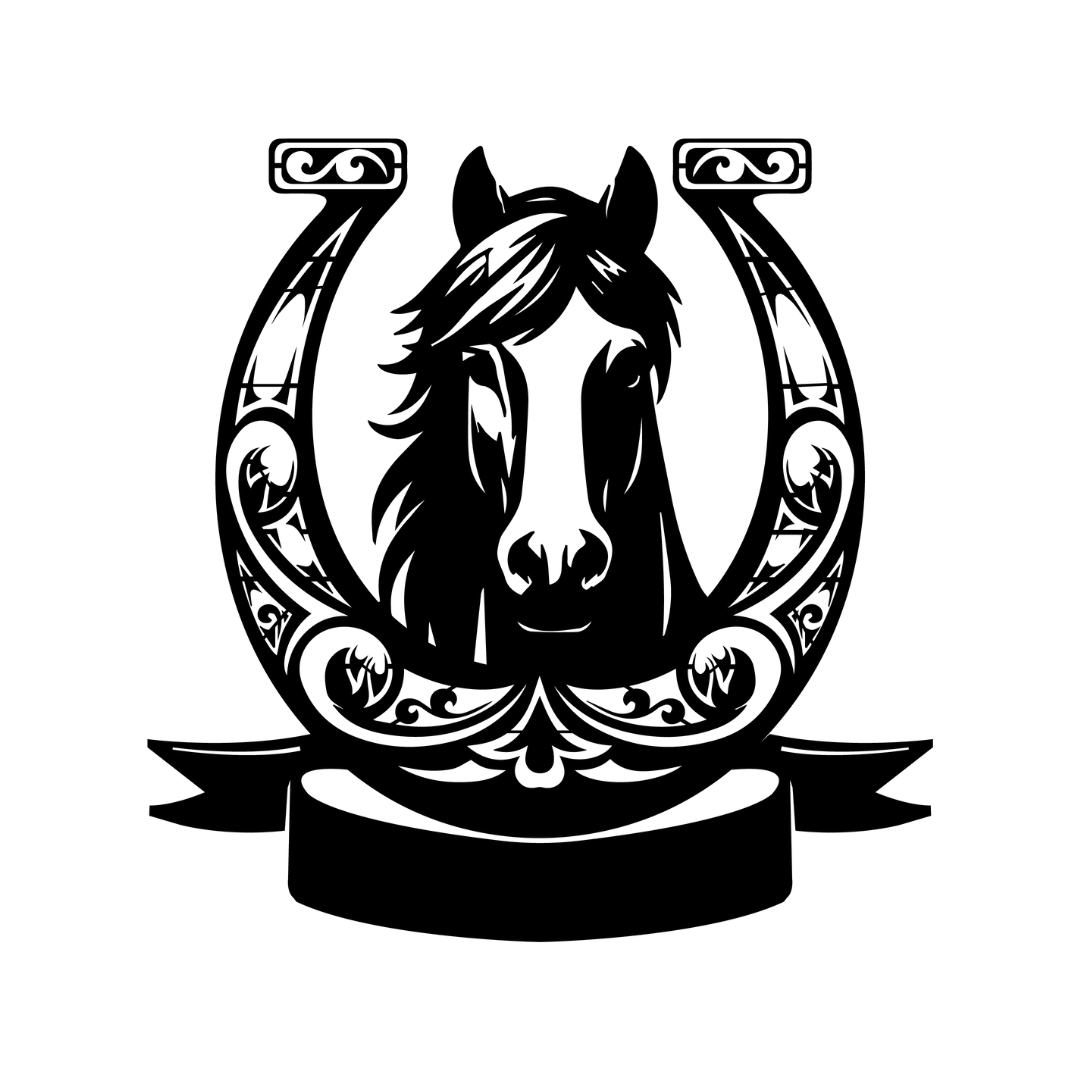 Hufeisen Pferd Metallschild - Personalisierbar (Name)
