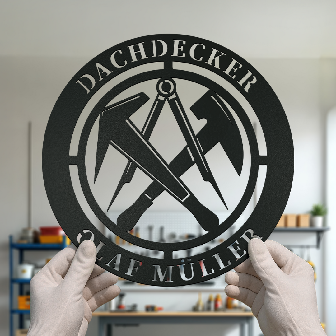 Zunftschild Dachdecker - Metall & Personalisierbar