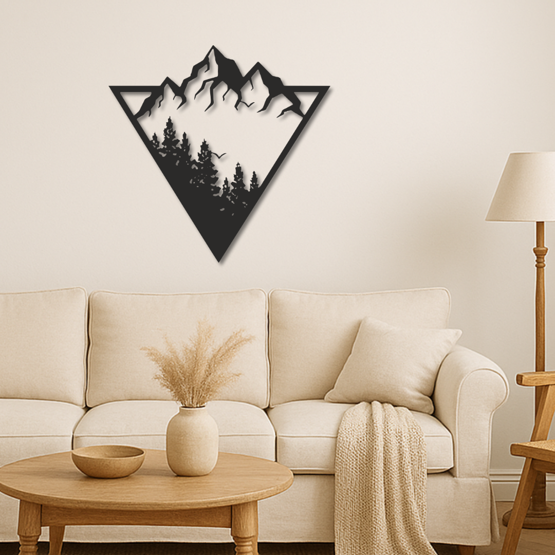 Wald und Berge - Metallwandbild / Wanddeko