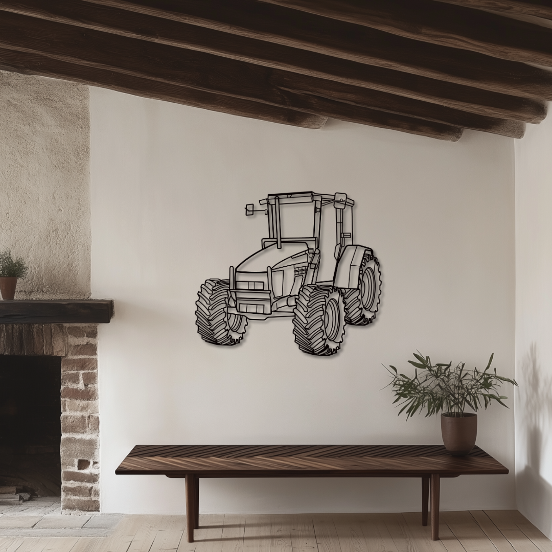 Explorer 96 Metallsilhouette - Wandbild Front Angle