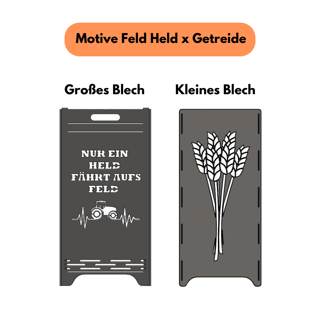 Feuertonne ,,Feld Held x Getreide'' 78cm