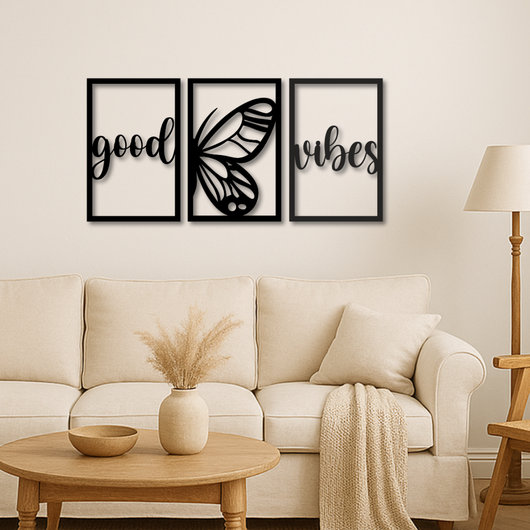 Good Vibes - Metallwandbild / Wanddeko