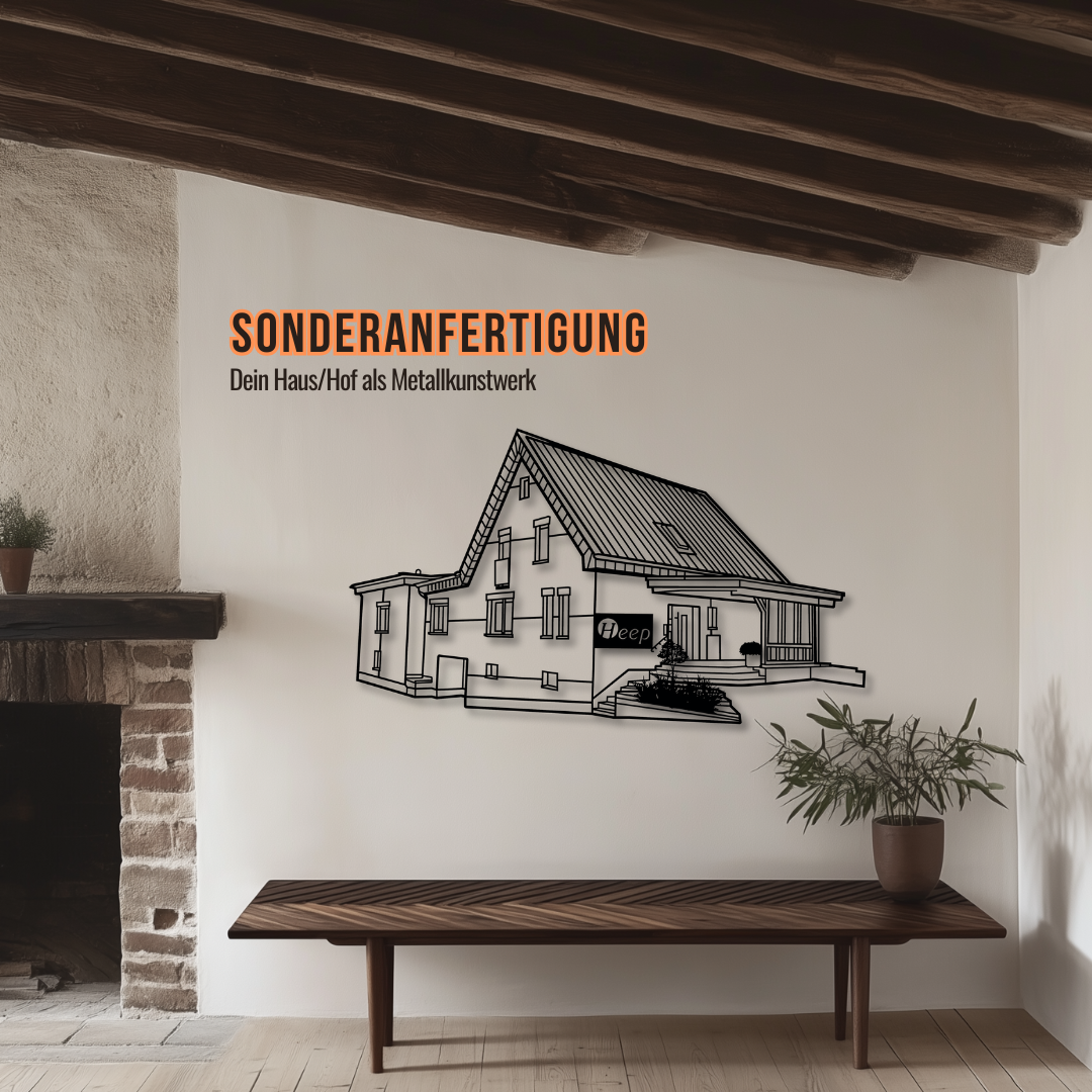 Sonderanfertigung - Dein Haus oder Hof als Silhouette