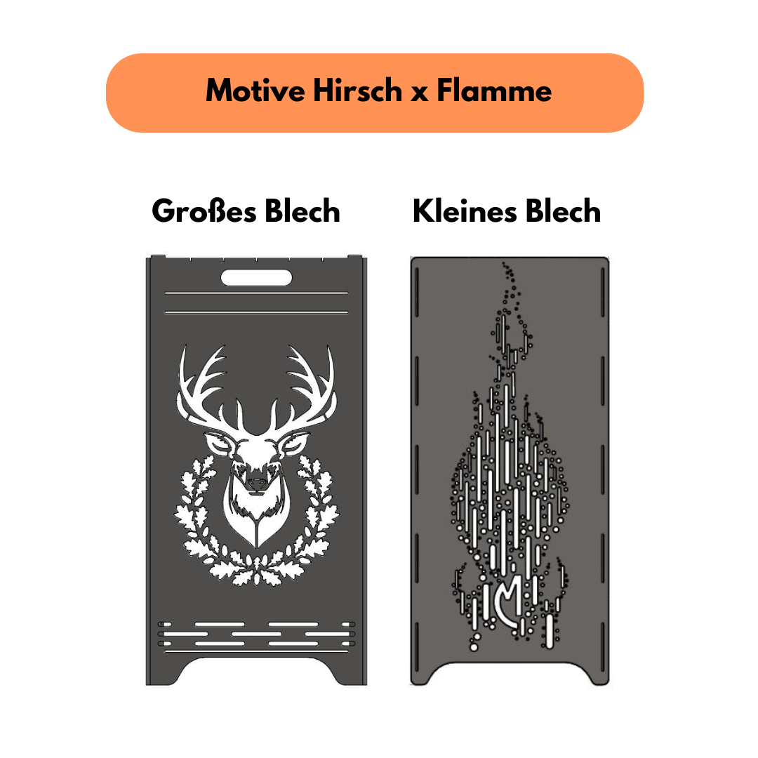 Feuertonne ,,Hirsch x Flamme'' 78cm