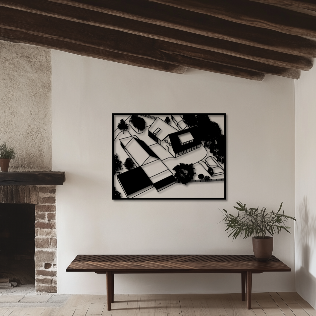 Sonderanfertigung - Dein Haus oder Hof als Silhouette