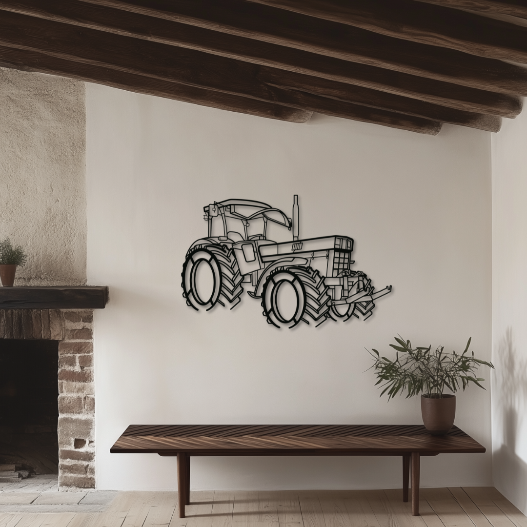 IHC 1046 Metallsilhouette - Wandbild Front Angle