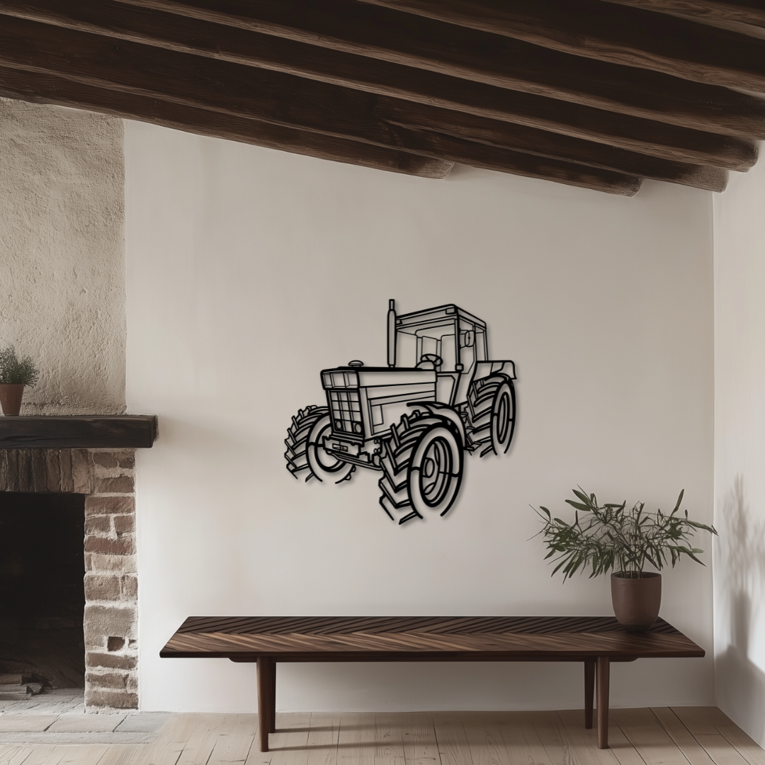 IHC 1255 Metallsilhouette - Wandbild Front Angle