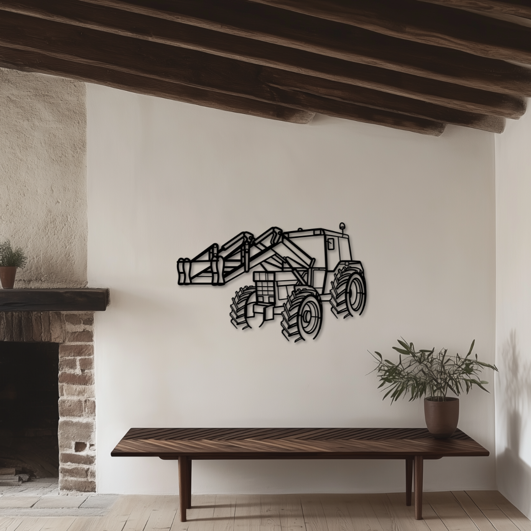 IHC 844 AS Metallsilhouette - Wandbild Front Angle