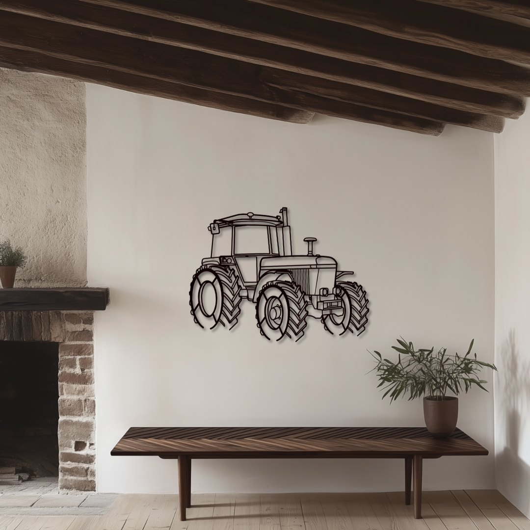 John 4040s Metallsilhouette - Wandbild Front Angle