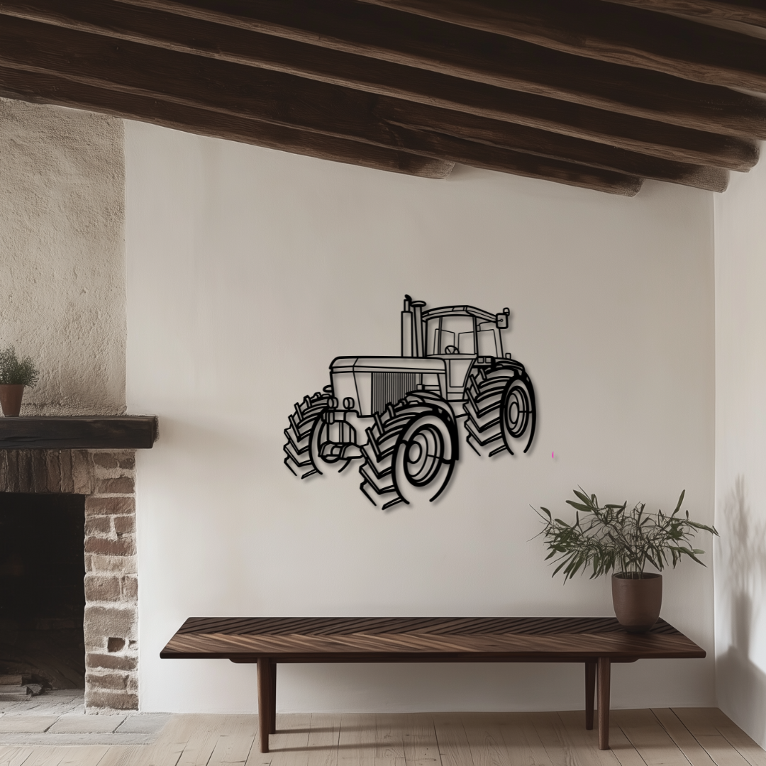 John 4250 Metallsilhouette - Wandbild Front Angle