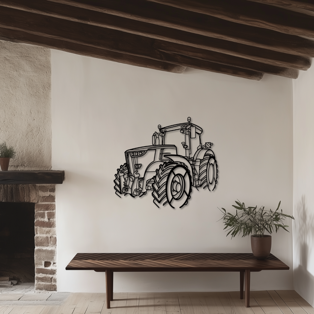John 7310R Metallsilhouette - Wandbild Front Angle