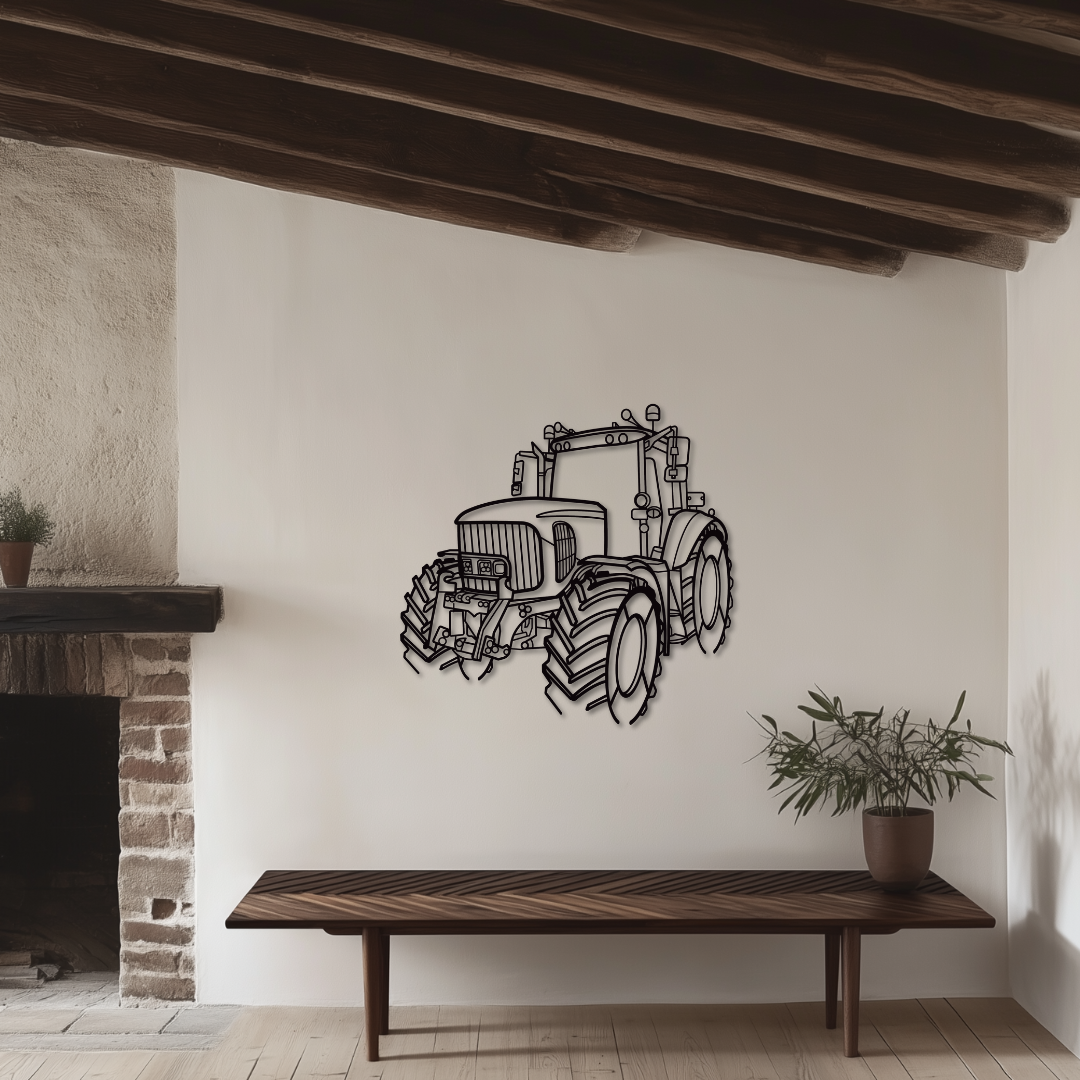 John 7530 Premium Metallsilhouette - Wandbild Front Angle