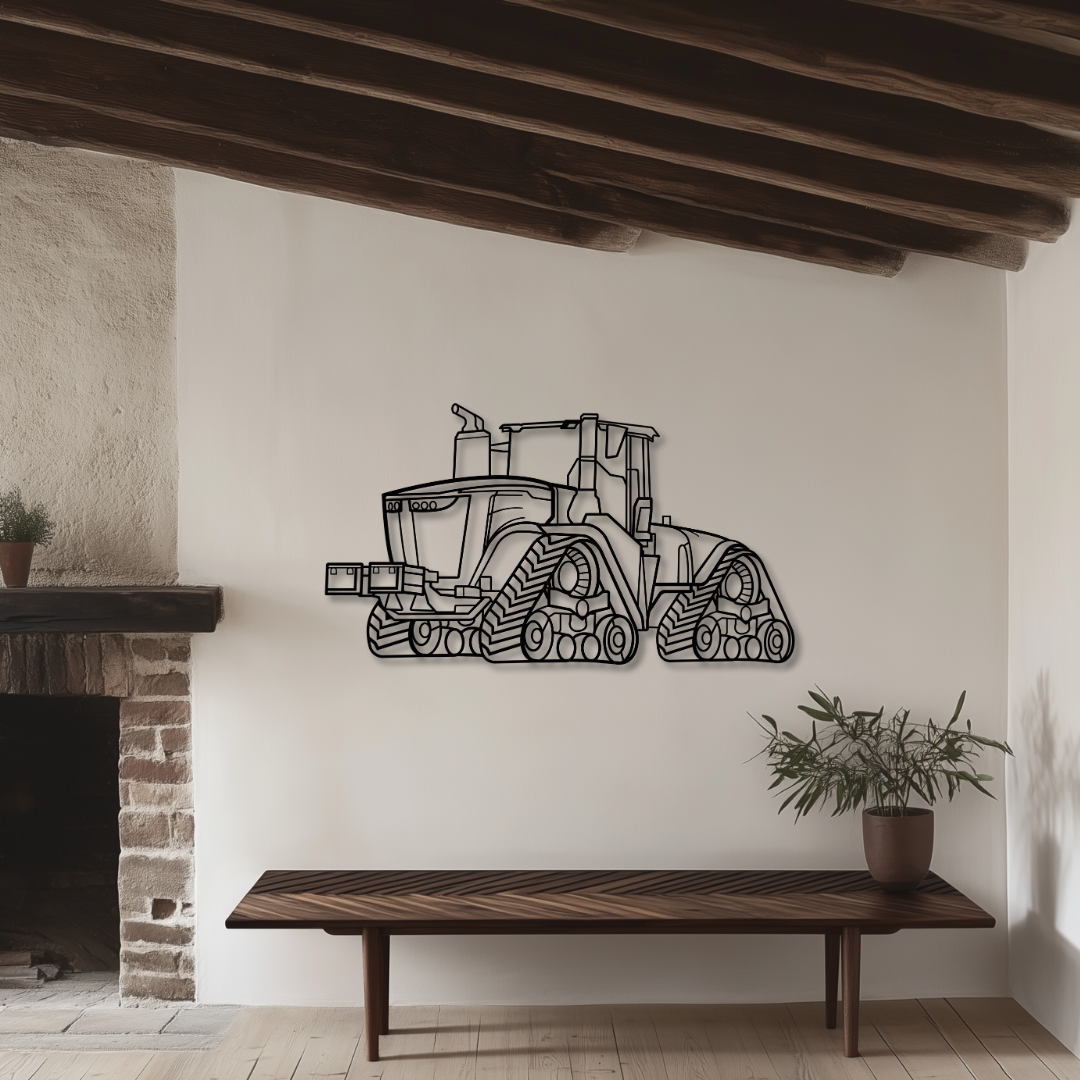 John D 9RX Metallsilhouette - Wandbild Front Angle