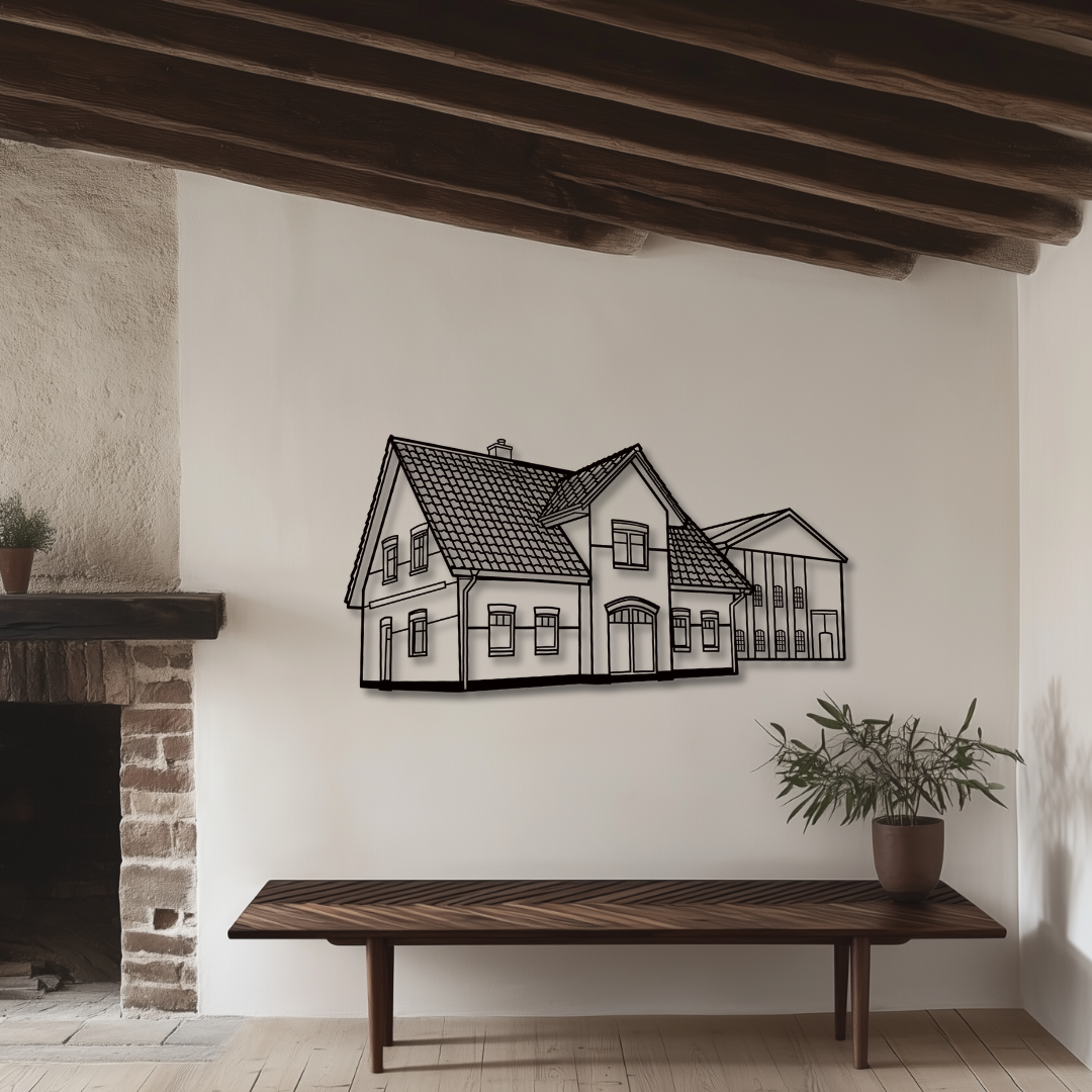 Sonderanfertigung - Dein Haus oder Hof als Silhouette