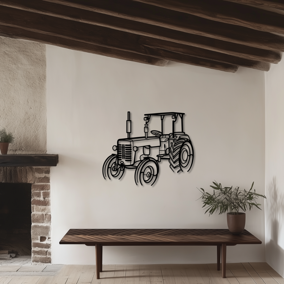 MC D 436 Metallsilhouette - Wandbild Front Angle