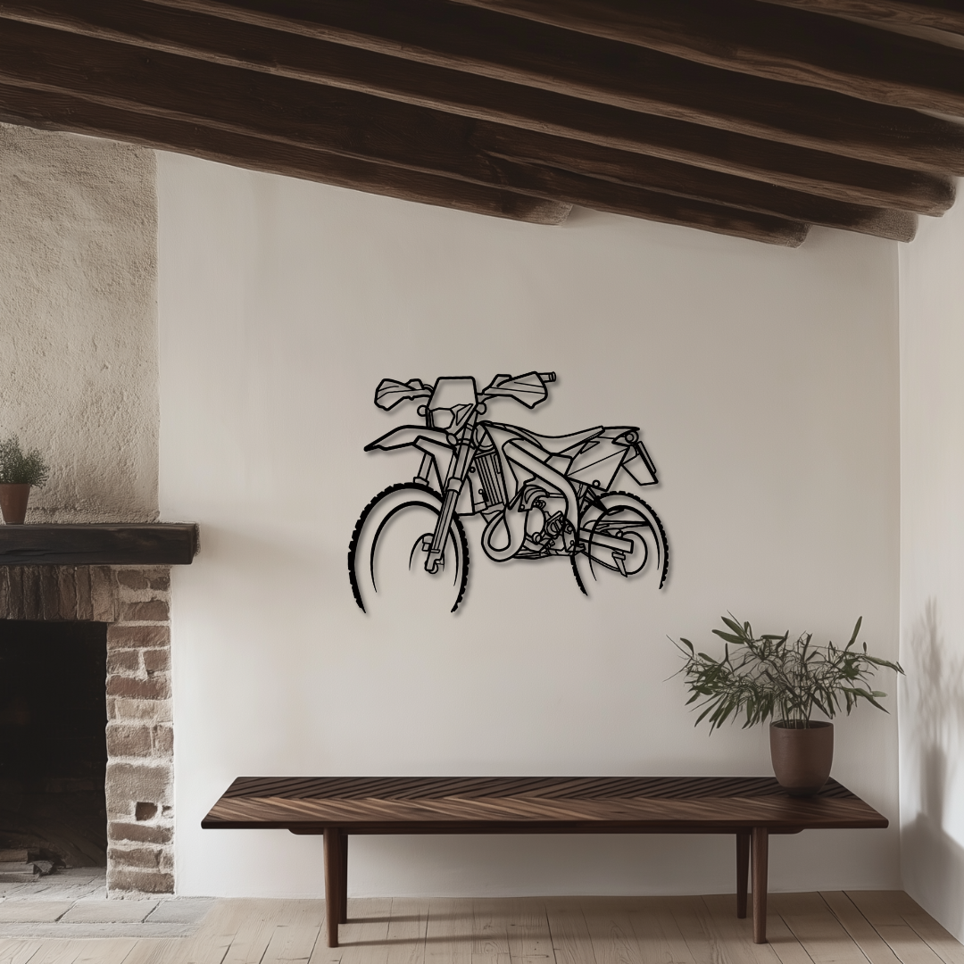 Crossbike MRX 50 Metallsilhouette - Wandbild Front Angle
