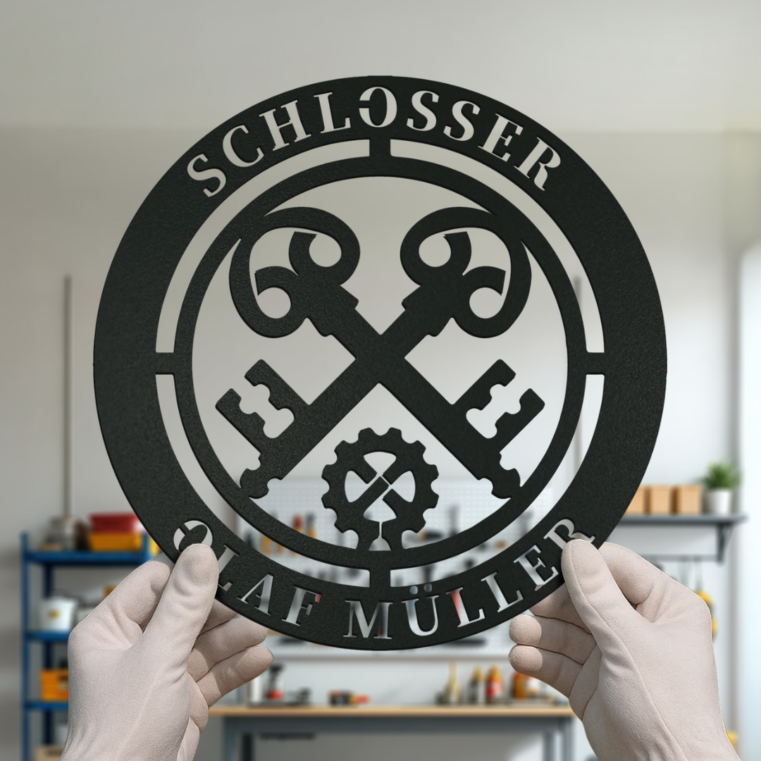 Zunftschild Schlosser - Metall & Personalisierbar