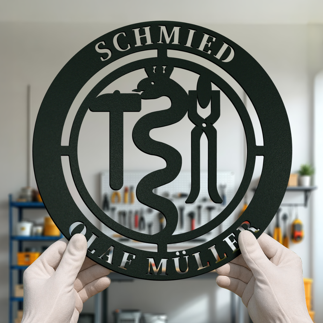Zunftschild Schmied - Metall & Personalisierbar