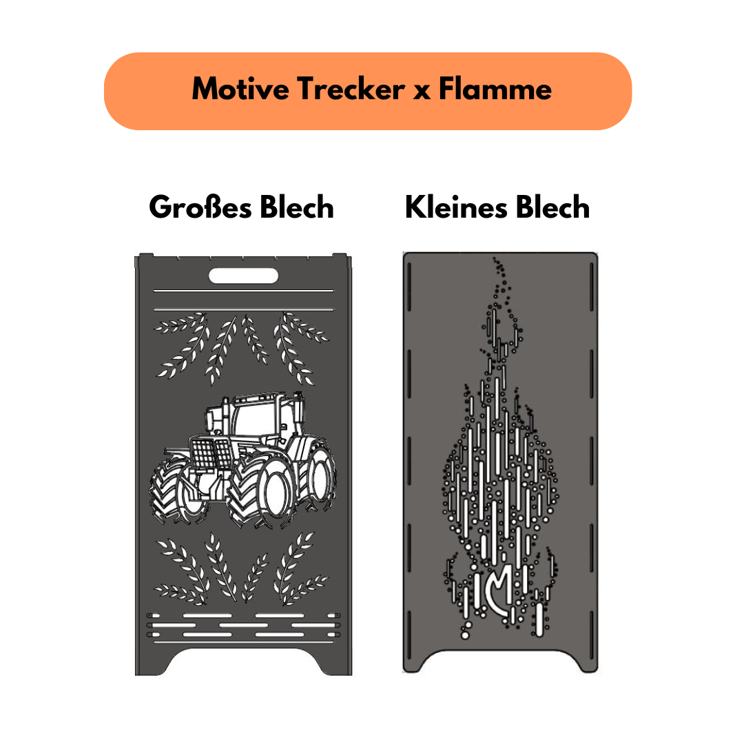 Feuertonne ,,Trecker x Flamme'' 78cm