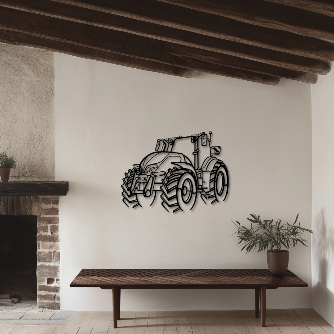 V Q305 Metallsilhouette - Wandbild Front Angle