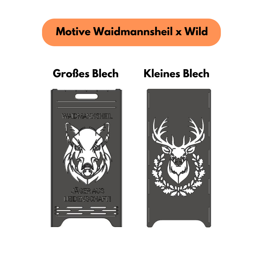 Feuertonne ,,Waidmannsheil x Wild'' 78cm