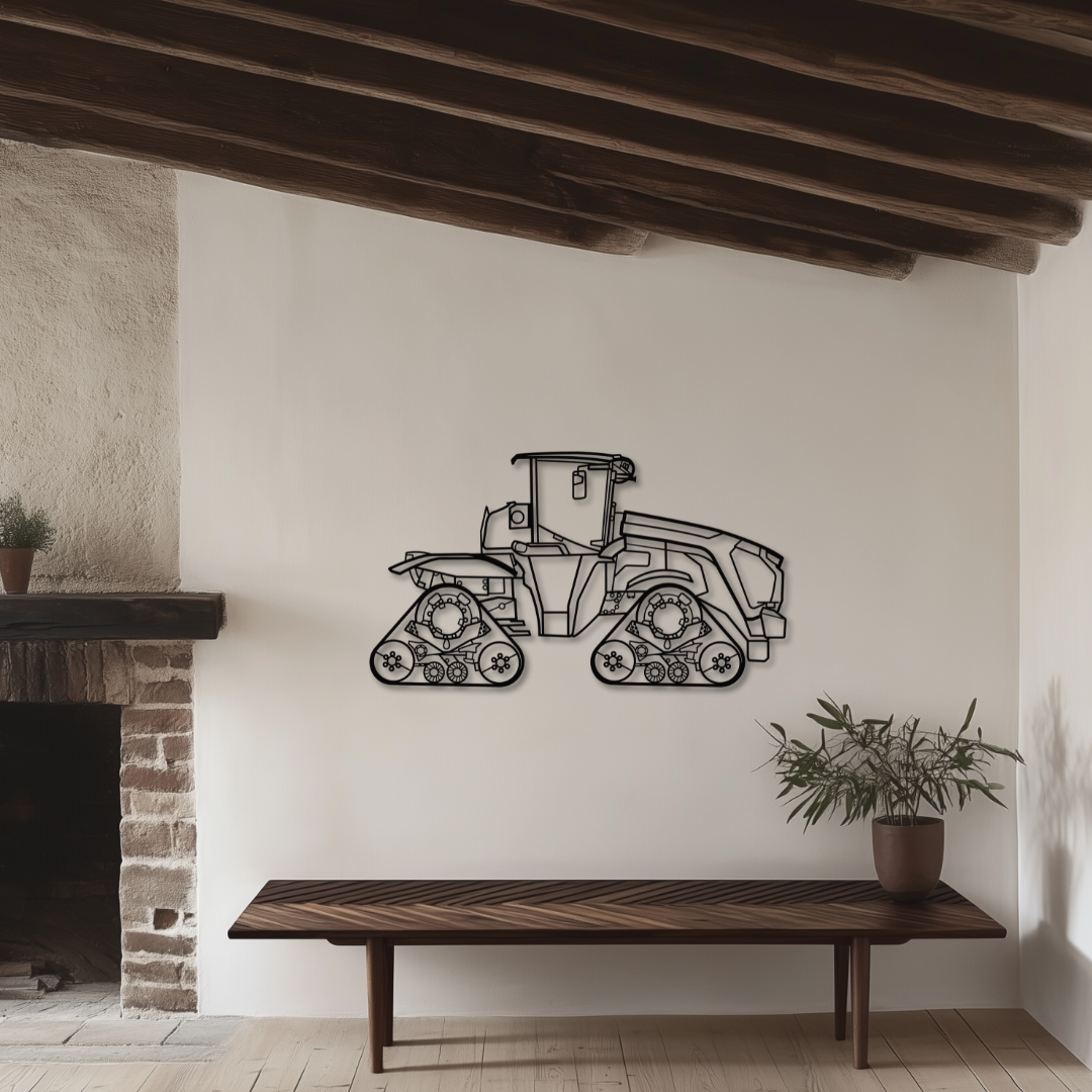Xerion 12.650 Metallsilhouette - Wandbild Seitenansicht