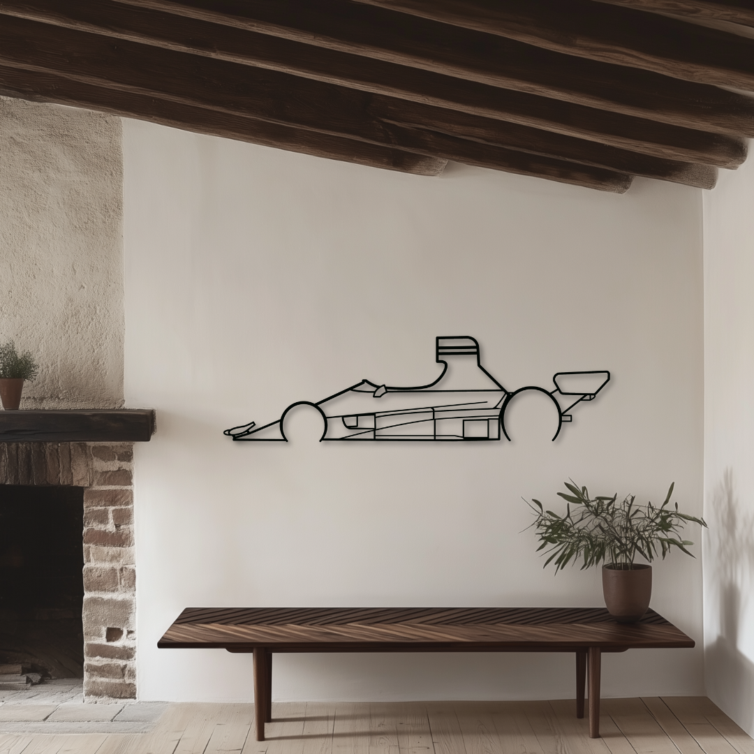Formel 1 F1 312T (1975-1980) Metallsilhouette - Wandbild Seitenansicht