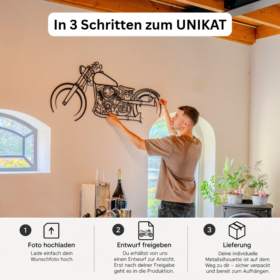 Sonderanfertigung - Dein Motorrad als Silhouette