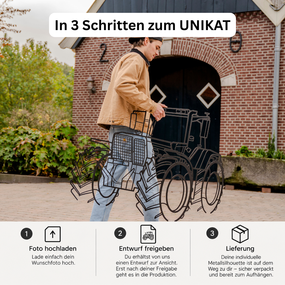 Sonderanfertigung - Dein Trecker als Silhouette