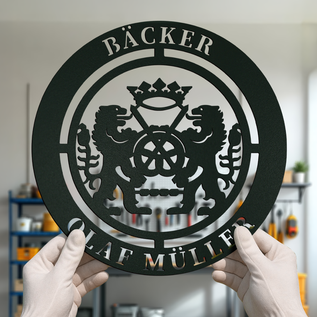 Zunftschild Bäcker - Metall & Personalisierbar