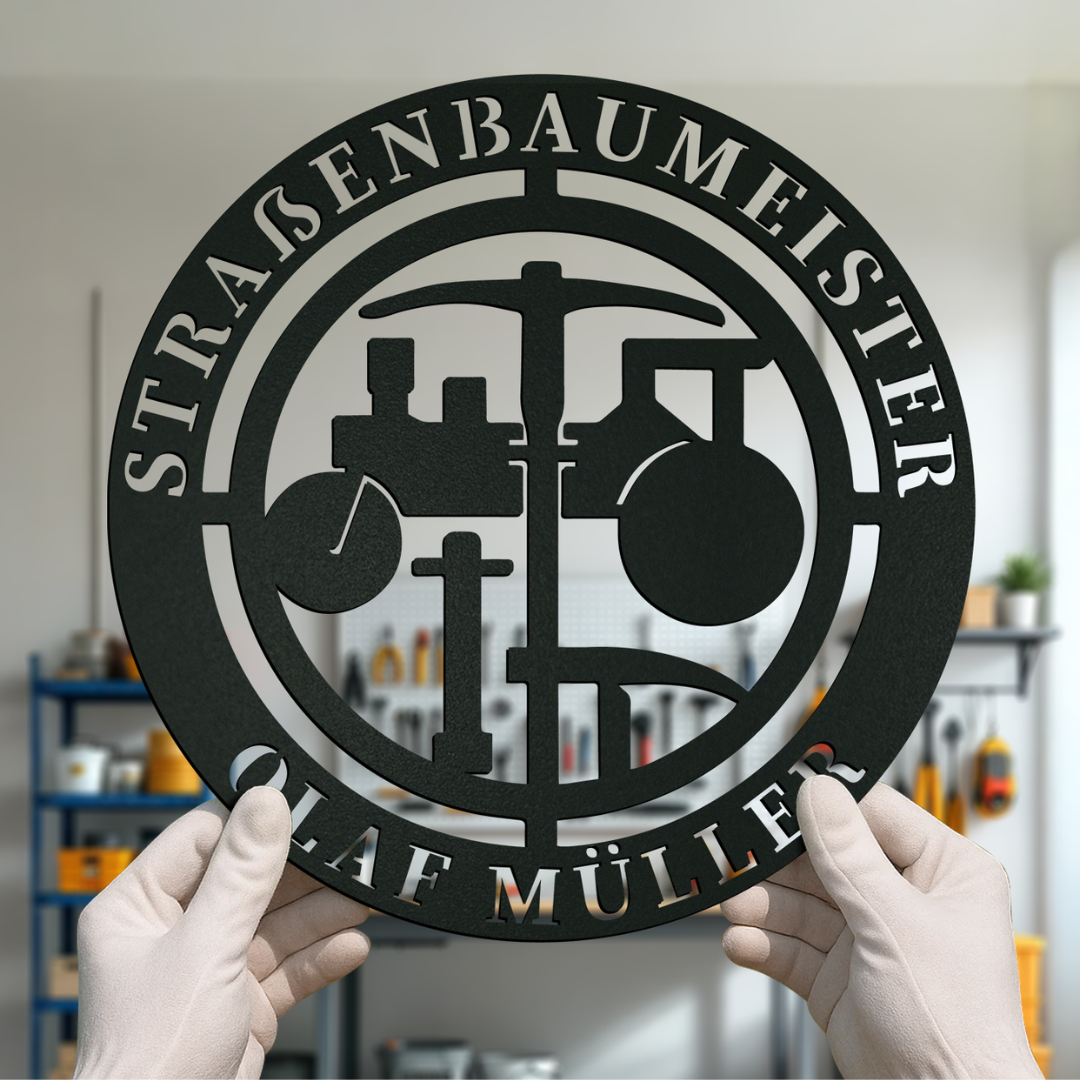 Zunftschild Straßenbaumeister - Metall & Personalisierbar