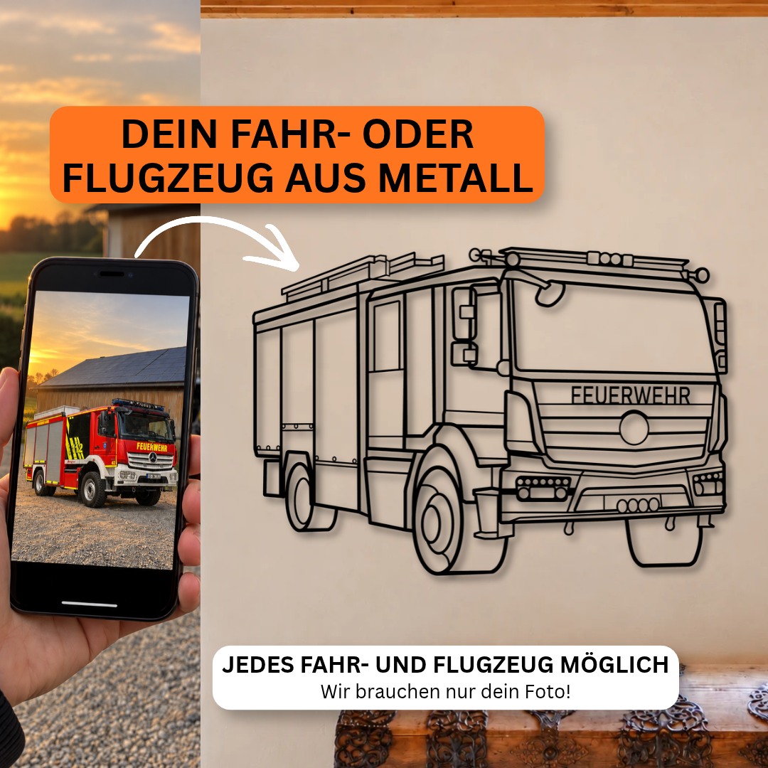 Sonderanfertigung - Andere Fahr -und Flugzeuge als Metallsilhouette