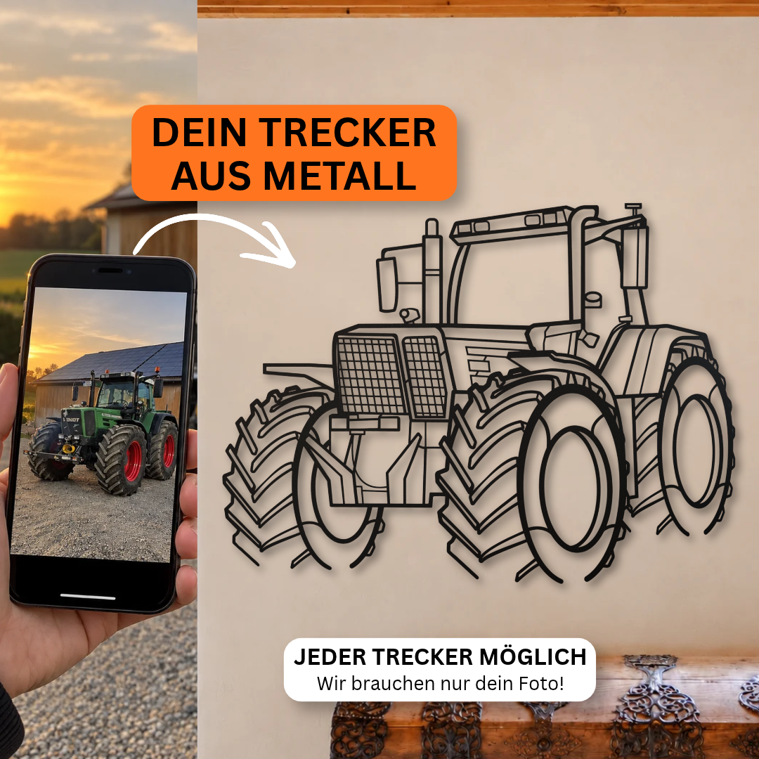 Sonderanfertigung - Dein Trecker als Metallsilhouette