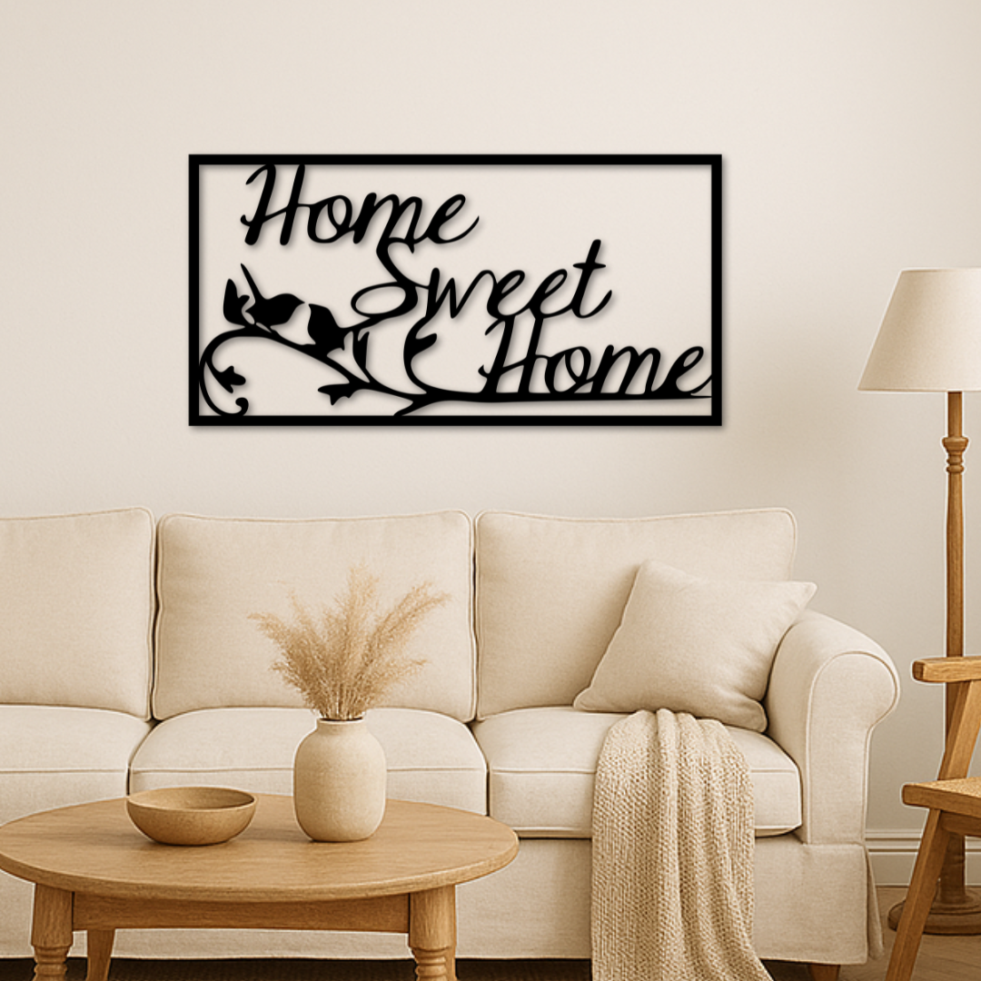 Home Sweet Home - Metallwandbild / Wanddeko