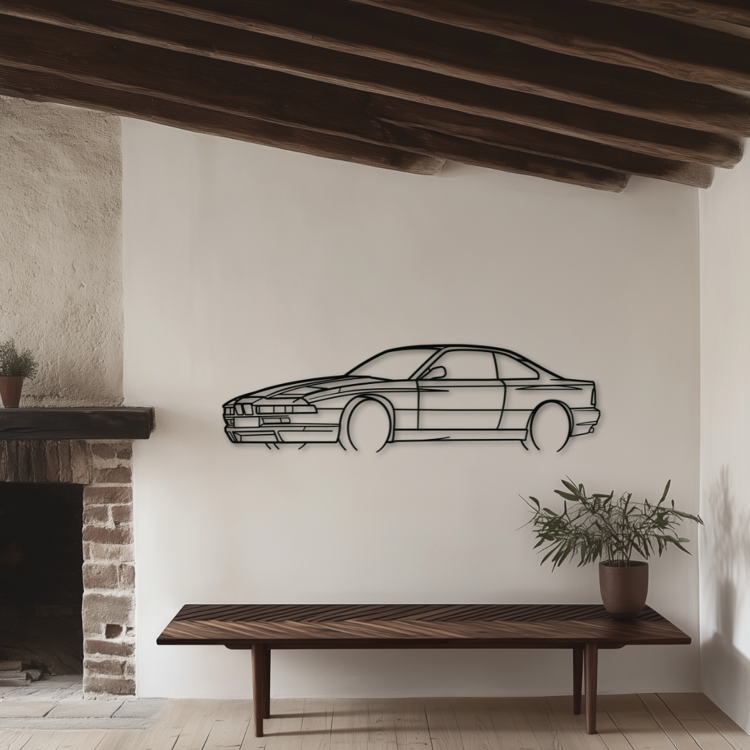 M850 CSI E31 Metallsilhouette - Wandbild Front Angle