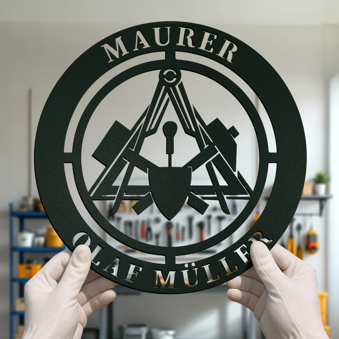 Zunftschild Maurer - Metall & Personalisierbar