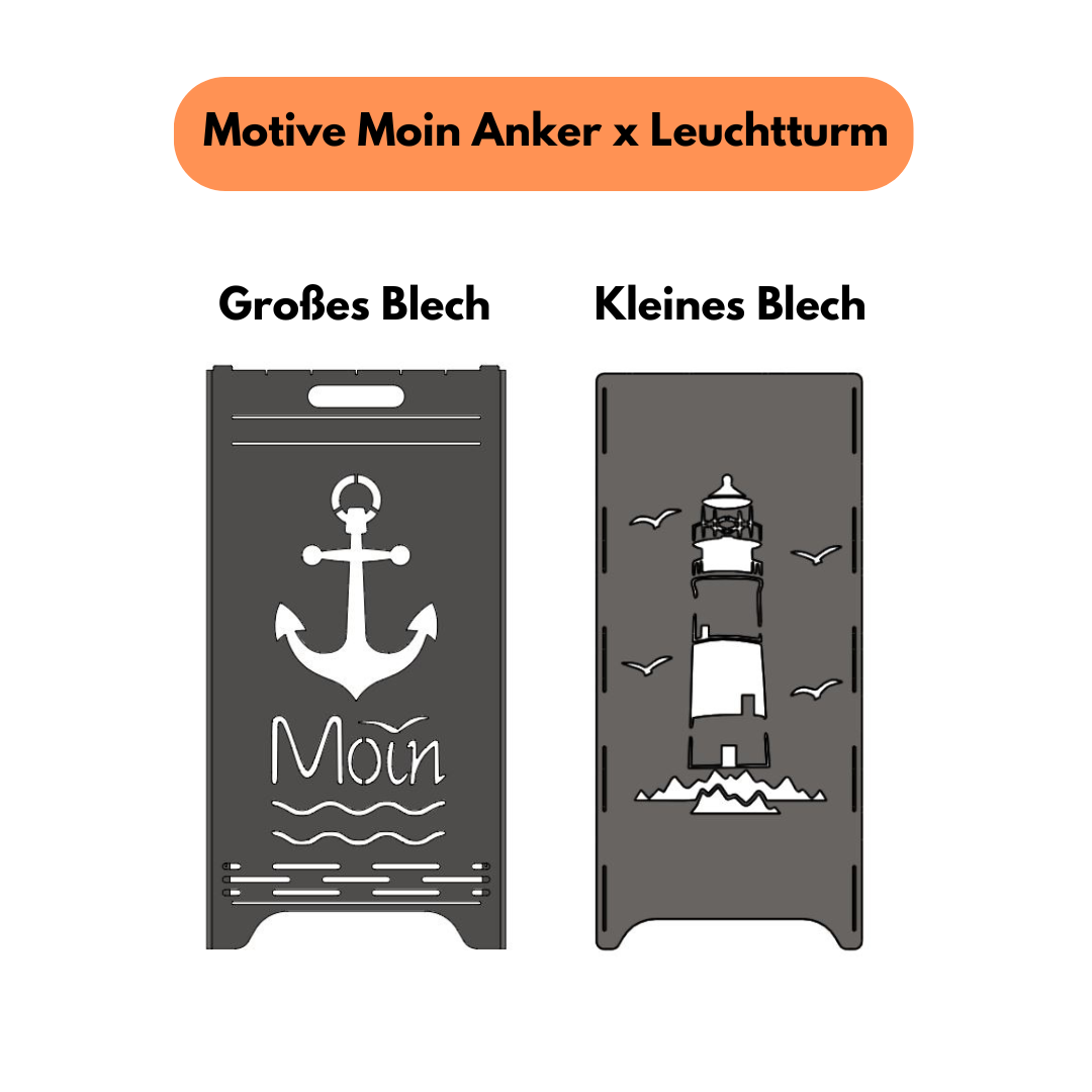 Feuertonne ,,Moin Anker x Leuchtturm'' 78cm